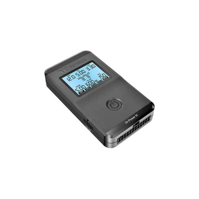 Thermaltake WTH85208II Dr. Power III Tester di alimentatori ATX 24-pin SATA LCD retroilluminato Bianco-Rosso colore Nero