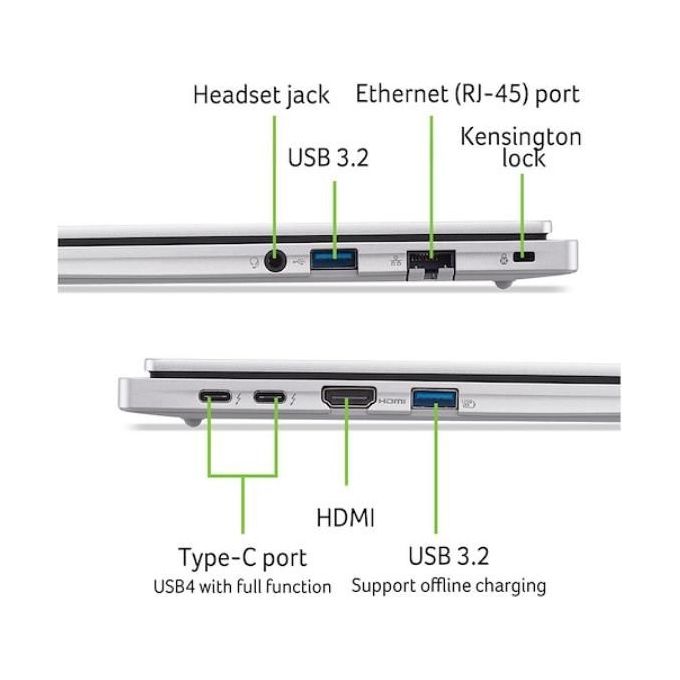Acer TMP215-75-G2-TCO-52Y9 Notebook 15.6'' Full HD Intel Core Ultra 5 125H 16GB DDR5 1TB SSD Windows 11 Pro Argento