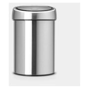 Brabantia 378645 Touch Bin Pattumiera 3 litri Acciaio Inossidabile Opaco Fingerprint Proof Apertura Soft Touch Antigraffio Facile da Pulire Flessibile colore Acciaio Inossidabile Opaco