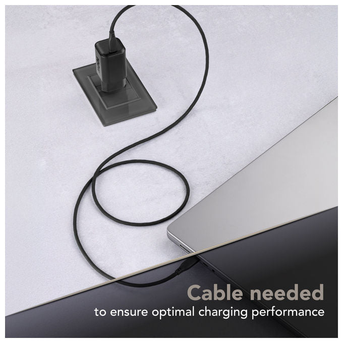 Cellularline ACHUSBCGAN100WLAPK Caricabatterie da rete USB-C GaN+ Power Delivery 100W colore Nero