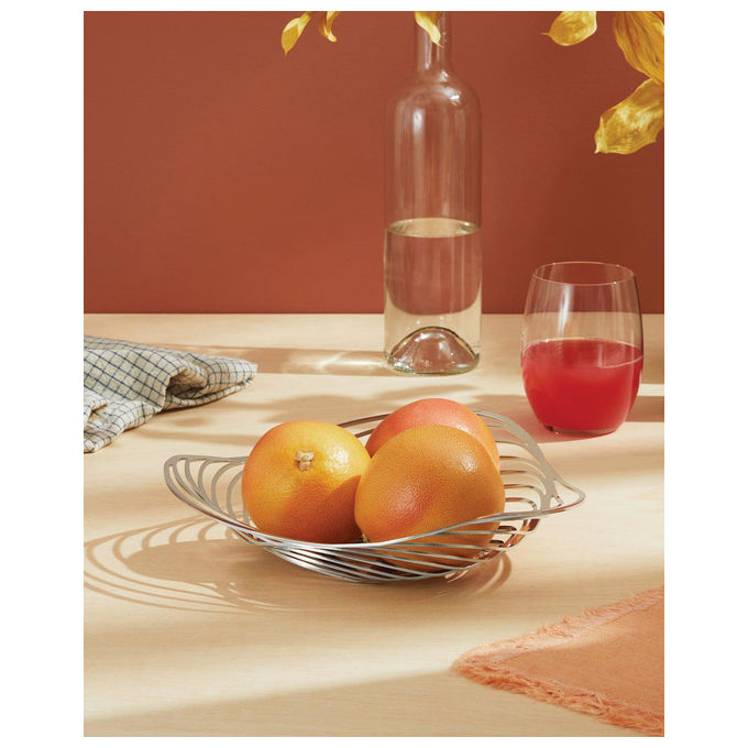 Alessi ACO02 Trinity Cestino porta frutta in Acciaio inox Diametro 26 cm colore Argento