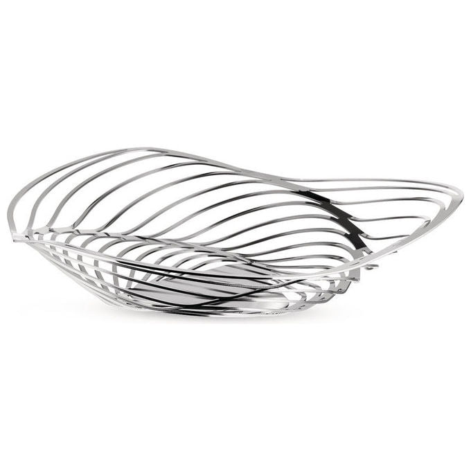 Alessi ACO03 Fruttiera Trinity in Acciaio Inossidabile Diametro 33 cm Altezza 8 cm colore Grigio