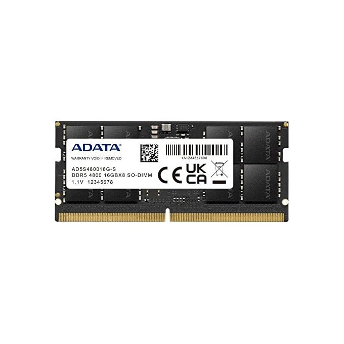 ADATA AD5S480016G-S Modulo RAM DDR5 SO-DIMM 16 GB 4800 MT-s CL40 1,1 V colore Nero