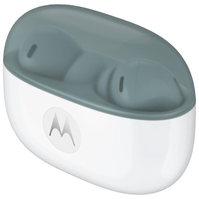 Motorola PG38C08170 Moto Buds 2 Auricolare Wireless In-ear con Cancellazione Attiva del Rumore fino a 55dB e 6 Microfoni per Chiamate Cristalline Bluetooth 6.0 Audio Hi-Res LHDC fino a 11 Ore di Autonomia IP54 colore PANTONE Gray Mist