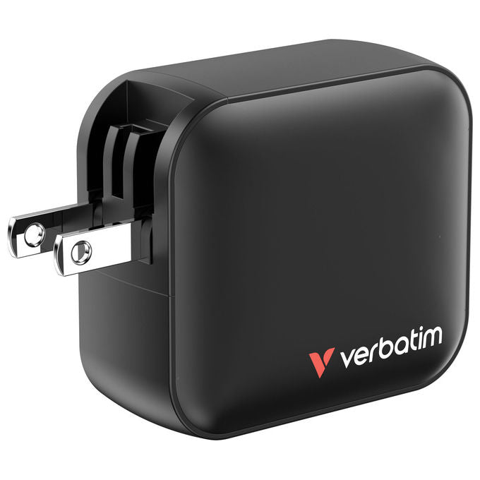 Verbatim ADP32230 Caricatore Mini GaN 100W 3 Porte USB-C USB-A Power Delivery 3.0 Quick Charge 3.0 colore Nero