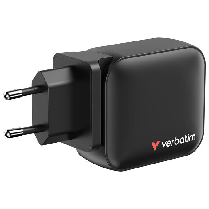 Verbatim ADP32230 Caricatore Mini GaN 100W 3 Porte USB-C USB-A Power Delivery 3.0 Quick Charge 3.0 colore Nero