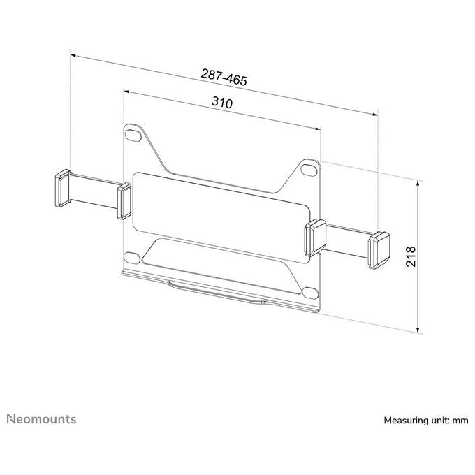 Neomounts, Supporto Laptop Universale 11.6-17.3'', VESA, Acciaio, Nero