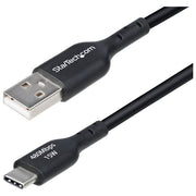 StarTech USB2AC15CMBR Cavo di Ricarica USB-A a USB-C 15 cm 15W 3A Guaina Intrecciata in Nylon TPE colore Nero