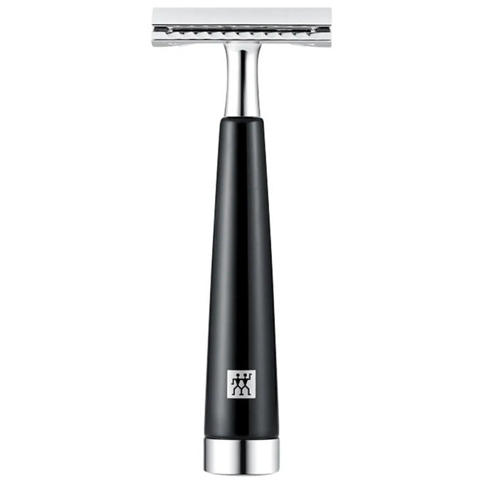 Zwilling 47202-000-0 Classic Rasoio di Sicurezza Lama Classica a Doppio Lato Manico Ergonomico Accenti Cromati colore Nero