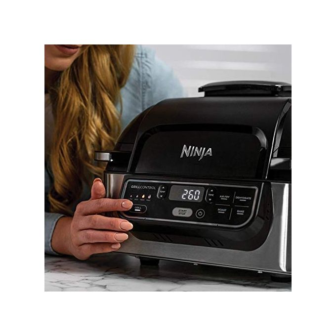 Ninja AG301EU Grill e Friggitrice ad Aria 5 Funzioni di Cottura 5.8 Litri Nero