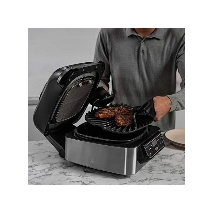 Ninja AG301EU Grill e Friggitrice ad Aria 5 Funzioni di Cottura 5.8 Litri Nero