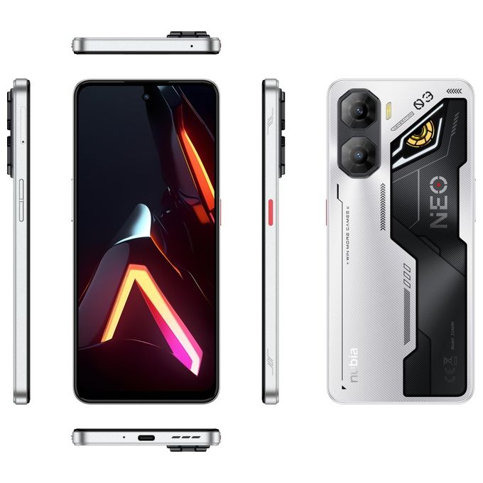 Nubia NUBIANEO25SLV Neo 3 AI Smartphone 5G 6.8'' 8 GB RAM 256 GB AMOLED 120 Hz 50 MP 6000 mAh colore Cyber Silver