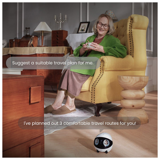 Enabot EBO Air 2 Plus Robot Companion Intelligente Bianco