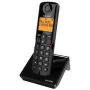 Alcatel S280 EWE Telefono Cordless DECT Vivavoce Segreteria Identificatore di Chiamata Rubrica 50 voci colore Nero