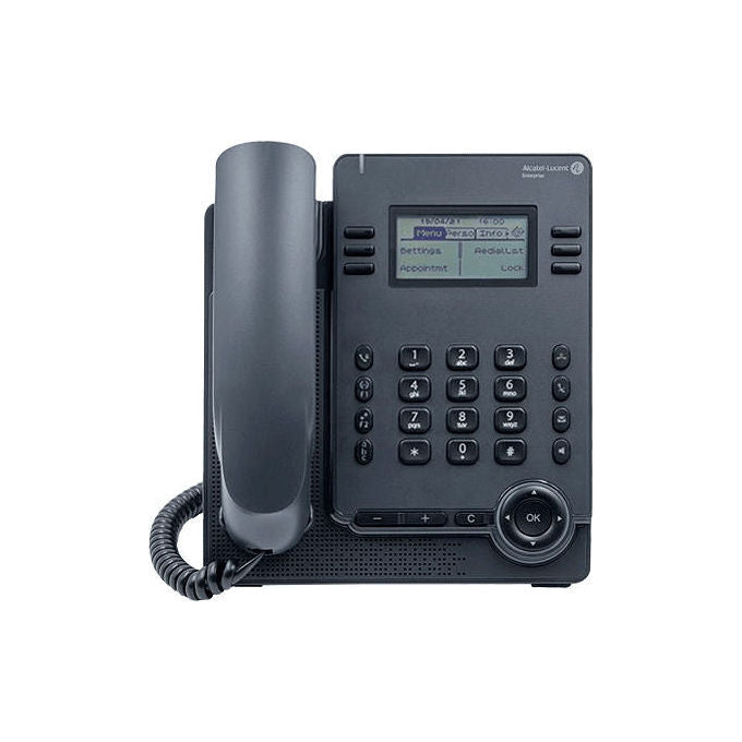 Alcatel-Lucent Enterprise ALE-20h, telefono IP ibrido digitale, display LCD 2.8'', vivavoce full duplex, PoE, USB-C, Fast Ethernet, grigio