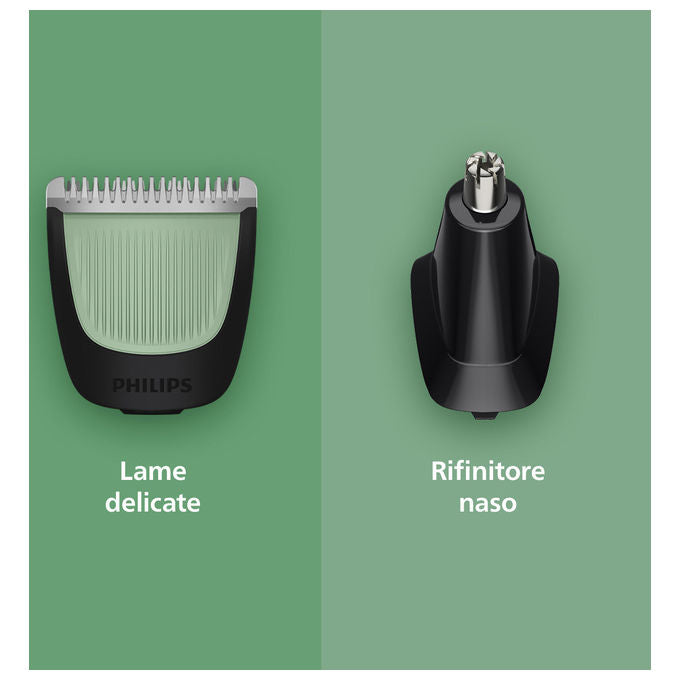 Philips MG3920-15 Serie 3000 Rifinitore Multiuso 7 in 1 Lame Autoaffilanti 60 min autonomia colore Nero