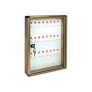 ALUBOX 21462 Bacheca Portachiavi in Alluminio Anodizzato per 24 Chiavi con Serratura a Cilindro e Ganci Numerati colore Bronzo
