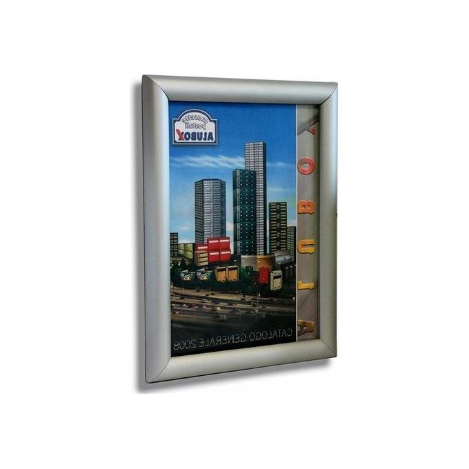 Alubox 64527 Simplex Bacheca Porta Avvisi Formato A4 in Alluminio Anodizzato Argento