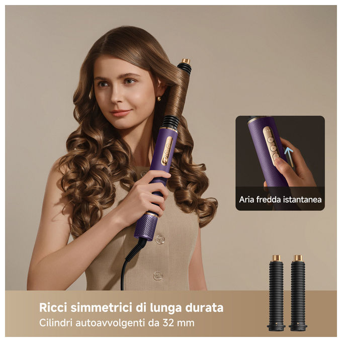 Dreame AMF18A AirStyle Pro 2 Styler per capelli 7 in 1 1300 W 7 accessori design magnetico colore Viola