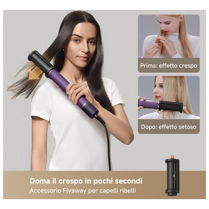 Dreame AMF18A AirStyle Pro 2 Styler per capelli 7 in 1 1300 W 7 accessori design magnetico colore Viola