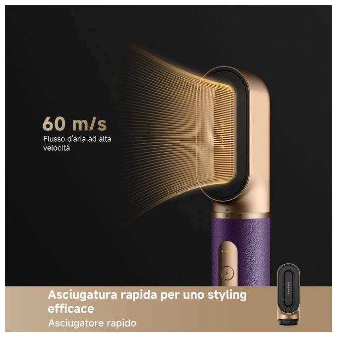Dreame AMF18A AirStyle Pro 2 Styler per capelli 7 in 1 1300 W 7 accessori design magnetico colore Viola