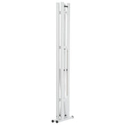 Foppapedretti 9900415310 Appendiabiti Chiudibile in Legno Massello di Faggio con 4 Ruote Girevoli Antiscivolo Barra da 60 cm colore Bianco
