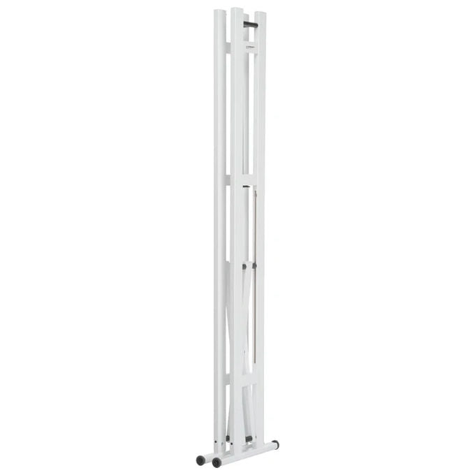 Foppapedretti 9900415310 Appendiabiti Chiudibile in Legno Massello di Faggio con 4 Ruote Girevoli Antiscivolo Barra da 60 cm colore Bianco