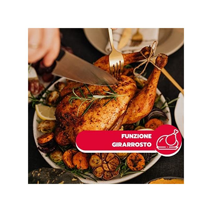 Ardes AR1KP12000 Friggisana XXL Friggitrice ad Aria 12 L 1500 W 7 Programmi Display LED colore Nero