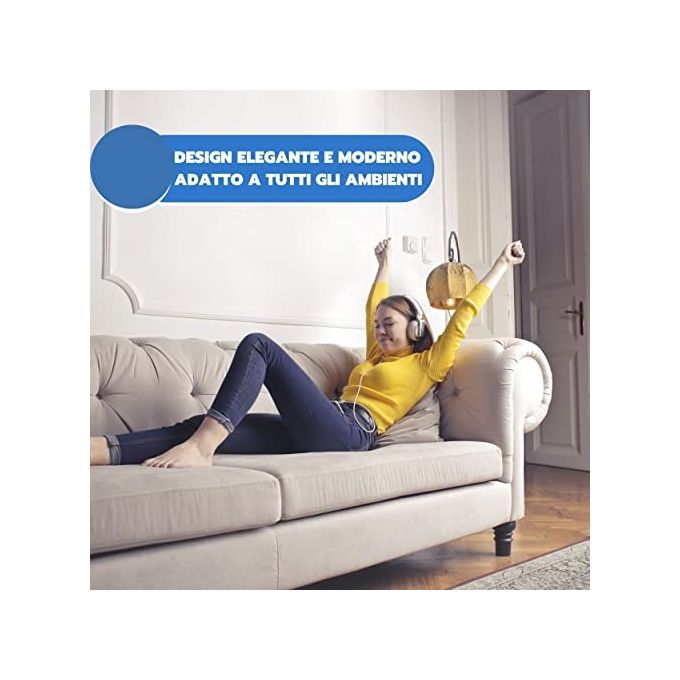 Ardes AR5CIR01 Ventilatore a piantana 3 velocita' telecomando oscillazione automatica testa inclinabile 87 cm colore Nero Bianco