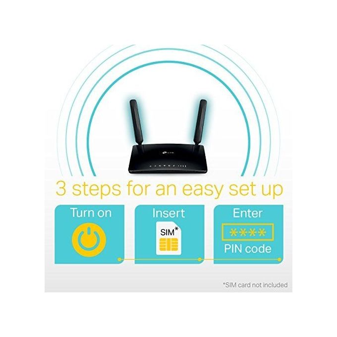 TP-Link Archer MR200 Router Wireless Dual-Band 2.4GHz-5GHz Fast Ethernet 3G 4G Nero