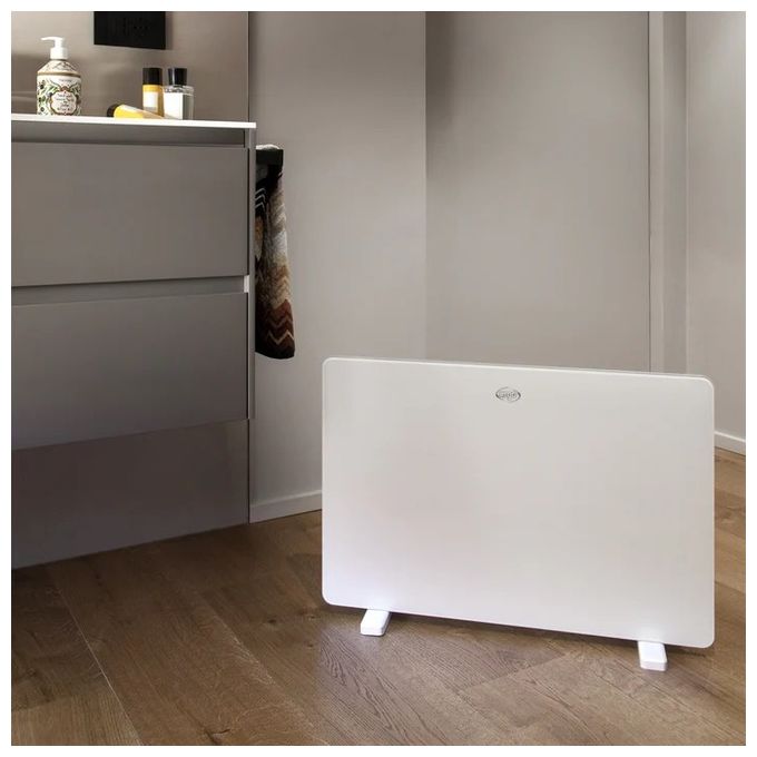 Argo 191061058 Fancy Termoconvettore Elettrico a Convezione 1400W IP24 Timer 12h Vetro Temperato colore Bianco