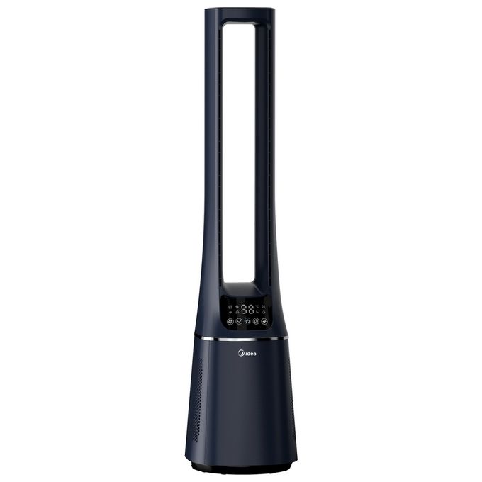 Midea AMS150-PBW Ventilatore senza pale e Purificatore d'aria per ambienti fino a 48 m² Filtro HEPA H13 10 velocita' 38 dB Wi-Fi Alexa colore Blu