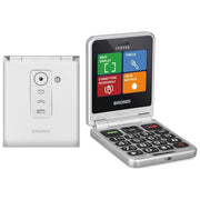 BRONDI FLIPPER Flipper Telefono Cellulare Senior Dual SIM Display 2.4'' Batteria 800 mAh colore WhiteMetal
