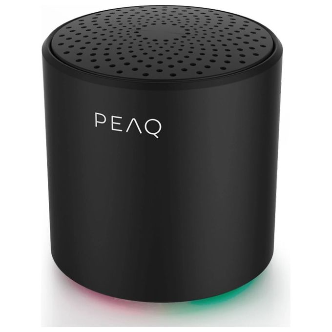 Peaq PPA 102-B Cassa Bluetooth Portatile 3 W Effetti Luminosi Batteria 300 mAh Portata 10 m colore Nero
