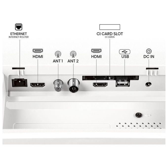 Hisense TV QLED Full HD 32S5Q Smart TV Wi-Fi Argento-Bianco