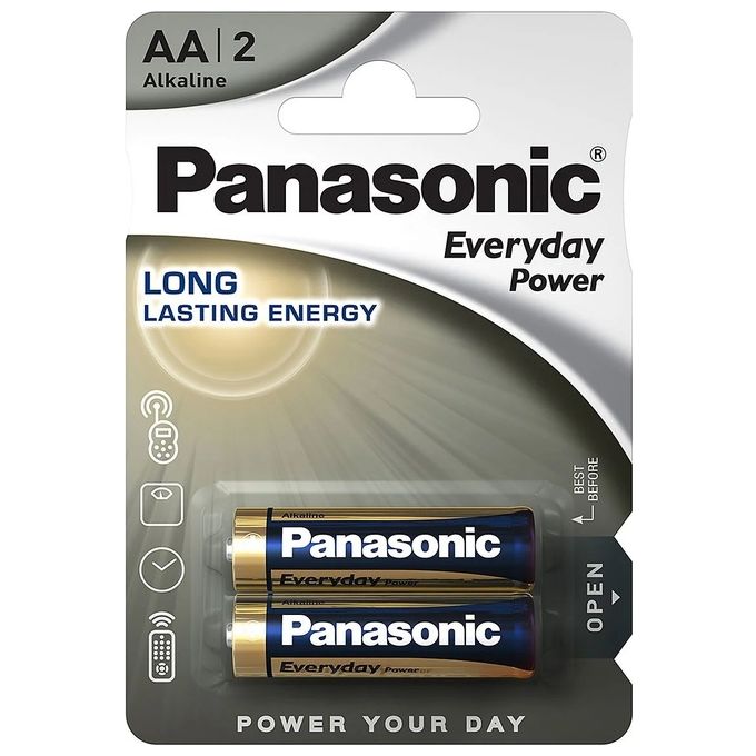 Panasonic LR6EPS-2BP Everyday Power Batterie Alcaline AA LR6 1,5 V Confezione da 6 pezzi