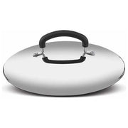 Lagostina 2100113582 Coperchio in Vetro per Pentole 24 cm Valvola Vapore Bordo Acciaio Pomolo Bakelite Lavastoviglie