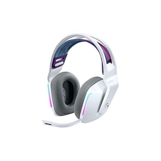 Logitech G 981-000883 G733 Lightspeed Cuffia Gaming Wireless Microfono Blue Voice RGB Driver Pro-G DTS 29h autonomia colore Bianco