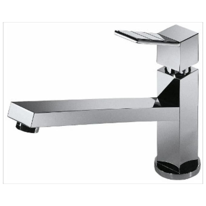 Foster 8457000 Tre Basso Miscelatore Lavello Cucina Monocomando Joystick Beccuccio Girevole 360° Aeratore Integrato colore Argento Cromato Lucido