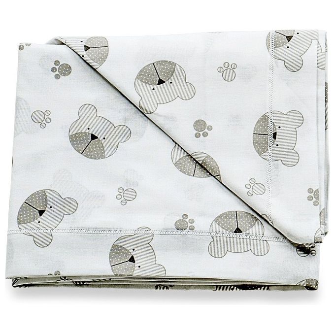 Italbaby ITALBABY_020.1000-006 Fantasy Set Lenzuola per Culla 3 Pezzi 100% Cotone Made in Italy colore Grigio