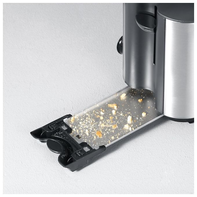 Severin AT 2509 Tostapane 4 fette Maxi 1400W Griglia Acciaio inossidabile Nero-argento opaco