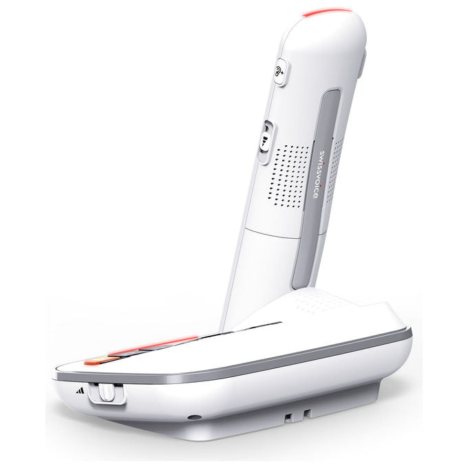 Swissvoice ATL1424003 Xtra 2355 Telefono Cordless DECT Duo Segreteria 30 min Tasti Grandi Audio Boost 40 dB Suoneria 90 dB Blocco Chiamate colore Bianco