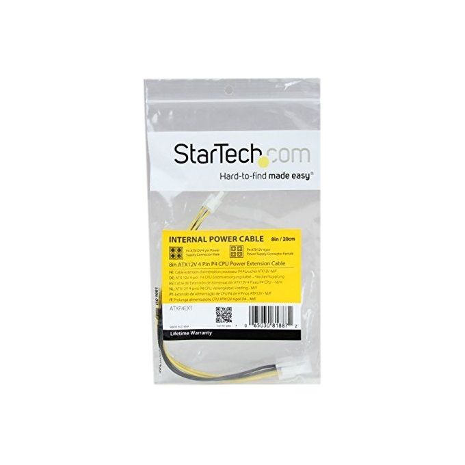 StarTech Cavo di estensione per alimentatore CPU 4P 8'' ATX12V 4 pin - M-F