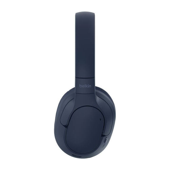 Belkin AUD009HQBL SoundForm Surround Cuffie Bluetooth Wireless fino a 60 ore di autonomia con microfono integrato e USB Type-C colore Blu