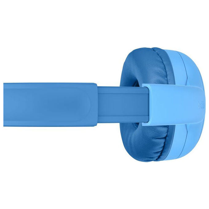Belkin AUD012hqBL SoundForm Mini 2 Cuffie Bluetooth On-Ear per Bambini con Limite Volume 85 dB Fino a 55 Ore di Riproduzione IPX5 colore Blu