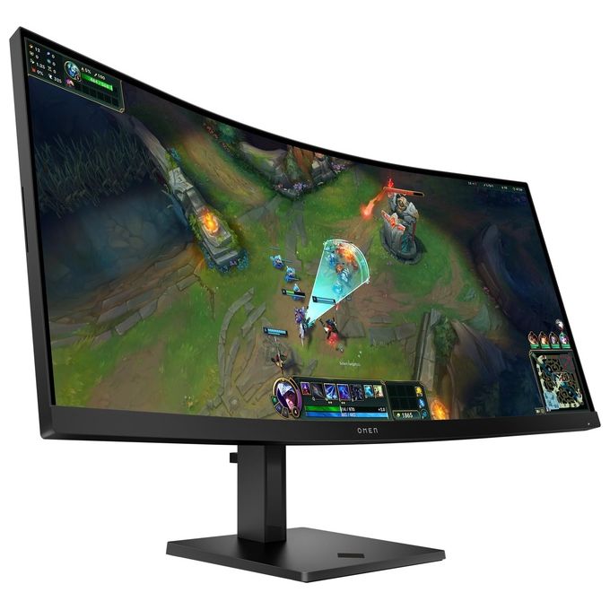 HP AV4C1E9#ABB Omen Monitor da gaming curvo 34'' WQHD 180 Hz 1ms MPRT AMD FreeSync Premium VESA DisplayHDR 400 colore Nero