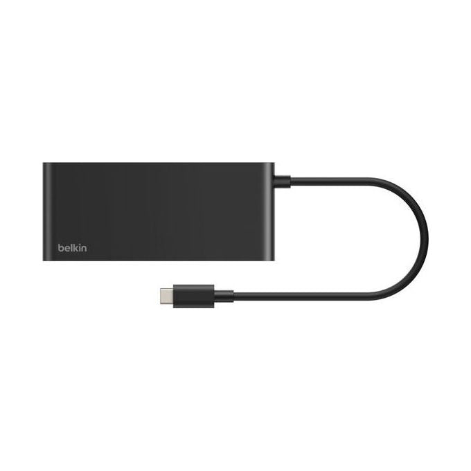 Belkin AVC023HQBK Connect Hub USB-C 7-in-1 con HDMI 4K 60Hz Lettore SD-MicroSD USB 3.2 Gen 1 Tipo C Nero