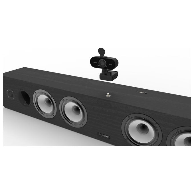 Rinovo Empire Media Conference System 6, sistema videoconferenza 4K, 6 microfoni inclusi, webcam autofocus, altoparlanti, nero
