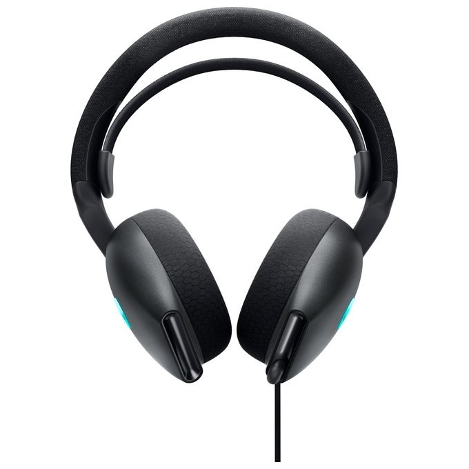 Alienware AW520H Cuffie da Gaming con Audio Hi Res e Dolby Atmos Microfono Retrattile con Cancellazione del Rumore Cuscinetti in Memory Foam Connessione USB e Jack 3 5 mm Illuminazione RGB AlienFX colore Grigio