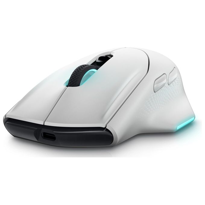 Alienware AW620M-W-DEAM Mouse Gaming Wireless 26000 DPI 7 Tasti Programmabili RGB 1000 Hz 10 m Bianco